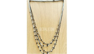 two color crystal beads bronze necklaces